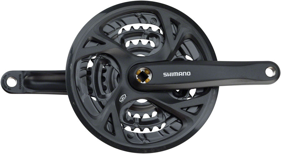 Shimano Altus FC-M371 Crankset - 170mm 9-Speed 48/36/26t Riveted Square Taper JIS Spindle Interface BLK Cranksets and Arms Shimano