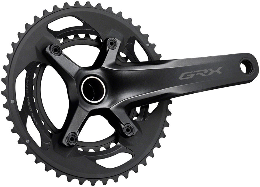 Shimano GRX FC-RX600-10 Crankset - 170mm 10-Speed 46/30t 110/80 BCD Hollowtech II Spindle Interface BLK Cranksets and Arms Shimano
