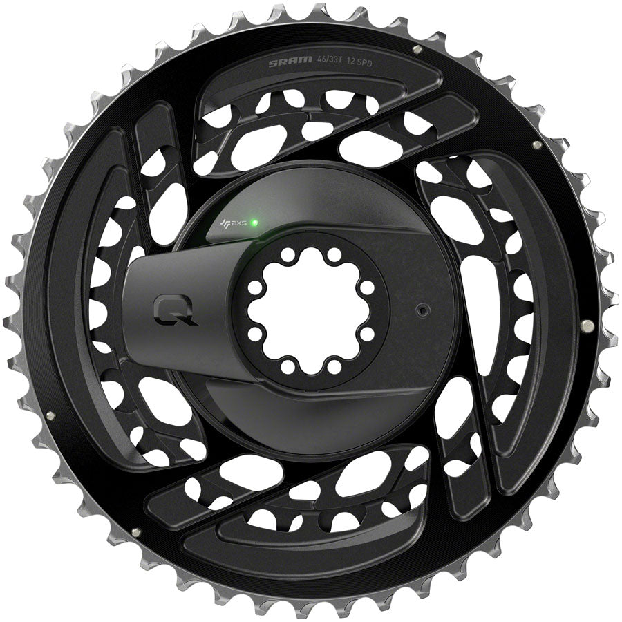 SRAM Force AXS 2x Power Meter Chainring Kit - 46/33t 2x12-Speed 8-Bolt Direct Mount BLK D2 Chainrings SRAM