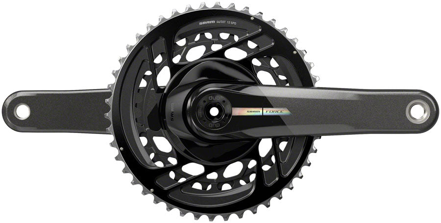 SRAM Force Crankset - 165mm 2x 12-Speed 46/33t Direct Mount DUB Spindle  Interface Iridescent Gray D2