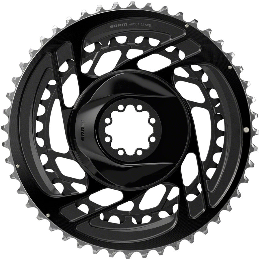 SRAM Force 2x Chainring Kit - 48/35t 2x12-Speed 8-Bolt Direct Mount Black D2 Chainrings SRAM