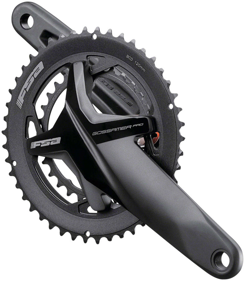 Full Speed Ahead Gossamer Pro BB386EVO Crankset - 170mm 11/12-Speed 50/34t 120/90 BCD 386 EVO Spindle Interface BLK Cranksets and Arms FSA