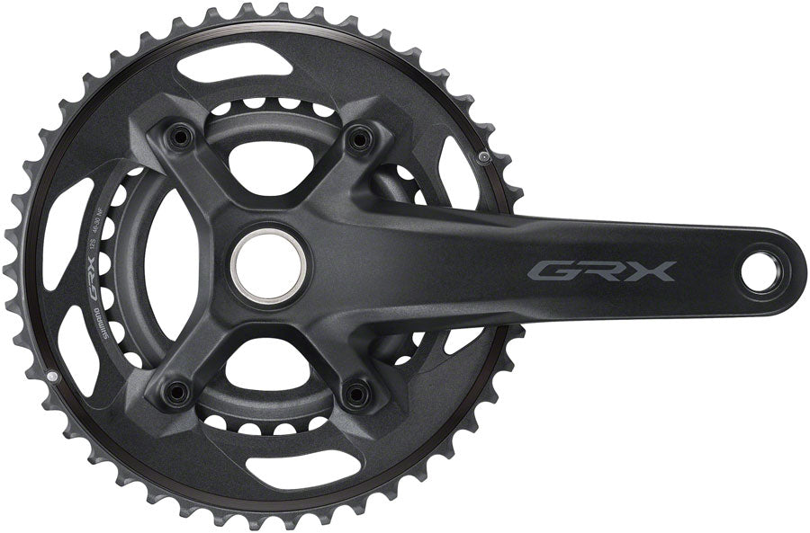 Shimano GRX FC-RX610-2 Crankset - 172.5mm 12-Speed 46/30t 110/80 BCD Hollowtech II Spindle Interface BLK Cranksets and Arms Shimano