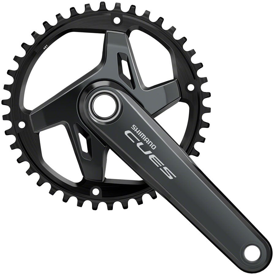Shimano CUES FC-U8000-1 Crankset - 170mm 9/10/11-Speed 42t Asymmetric 96 BCD Hollowtech II BLK Cranksets and Arms Shimano