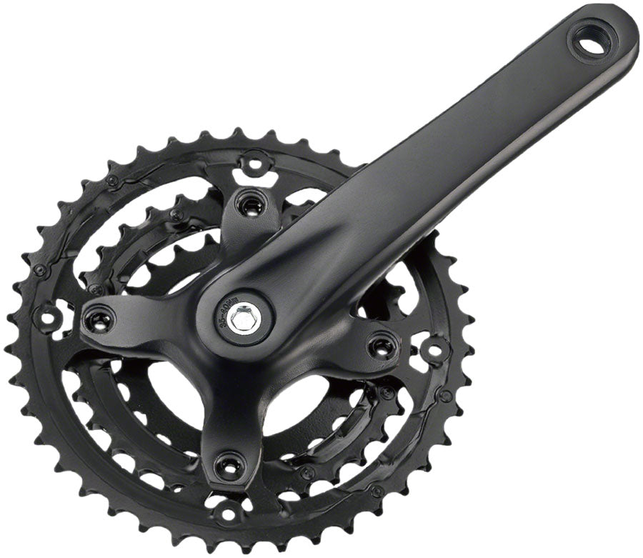 Samox AF29 Crankset - 175mm 9-Speed 48/36/26t 104/Riveted BCD JIS Square Taper Spindle Interface Spindle Bolts Sold Separate BLK Cranksets and Arms SAMOX