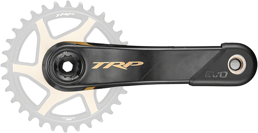 TRP CK-9050 EVO Crankset - 170mm 12-Speed For 68/73mm Frame BB DM CINCH Chainring Interface 30mm Spindle Carbon BLK/Gold Cranksets and Arms TRP