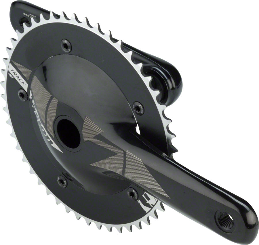 Vision Track Crankset - 165mm Single Speed 49t 144 BCD 386 EVO Spindle Interface BLK Cranksets and Arms Vision