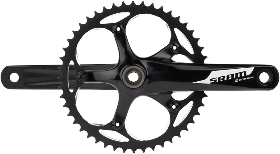 SRAM S-300 1.1 Courier Crankset - 165mm Single Speed 48t 130 BCD GXP Spindle Interface BLK Cranksets and Arms SRAM