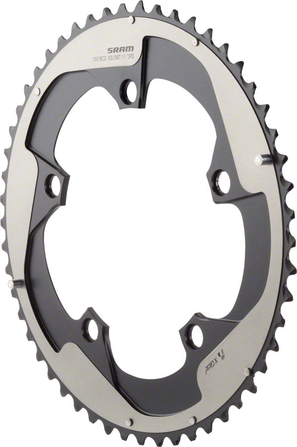 SRAM Red 22 53T 130mm BCD YAW Chainring Gray Hidden Non-Hidden Bolt Use 39T Chainrings SRAM