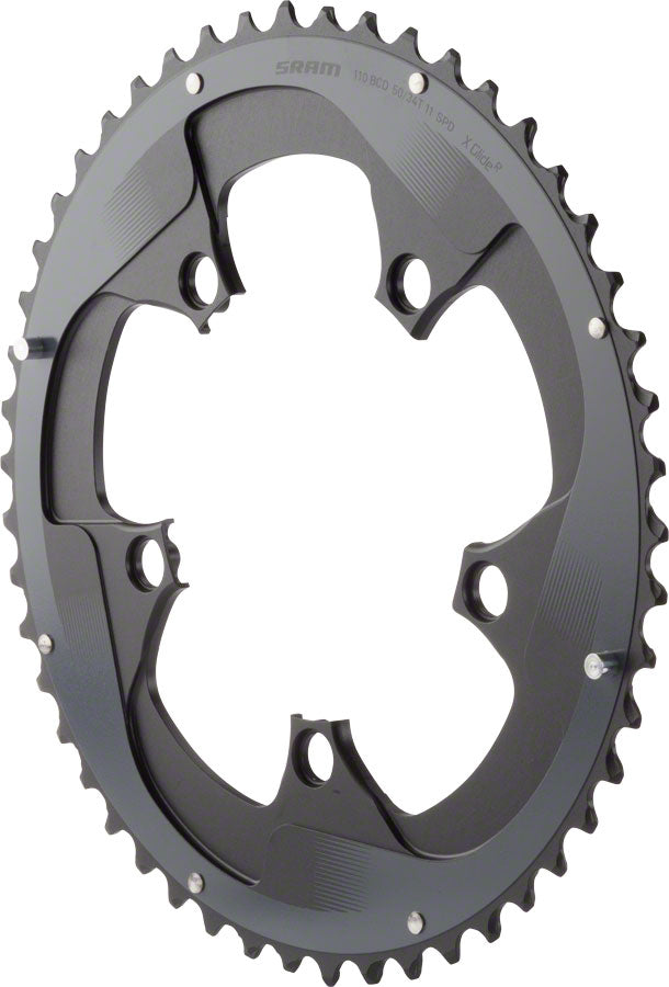 SRAM Force 22 50T 110mm BCD YAW Chainring BLK Hidden Non-Hidden Bolt Use 34T Chainrings SRAM