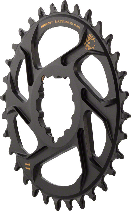 SRAM X-Sync 2 Eagle Direct Mount Chainring - 32 Tooth 3mm Boost Offset 12-Speed BLK Gold Chainrings SRAM