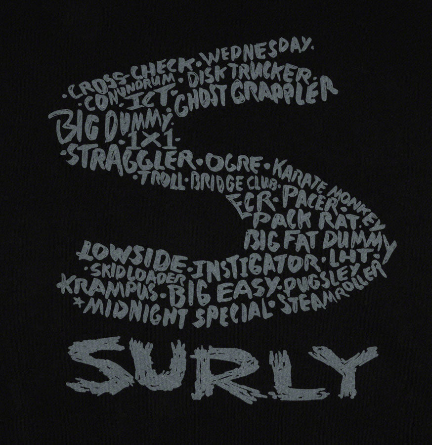 Surly Steel Consortium Zip-Up Hoodie - Black Unisex X-Large Hoodies and Sweatshirts Surly