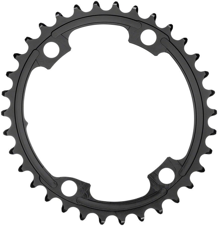 absoluteBLACK Premium Oval 110 BCD Road Inner Chainring Shimano Dura-Ace 9100 - 34t 110 Shimano Asymmetric BCD 4-Bolt BLK Chainrings Absolute Black