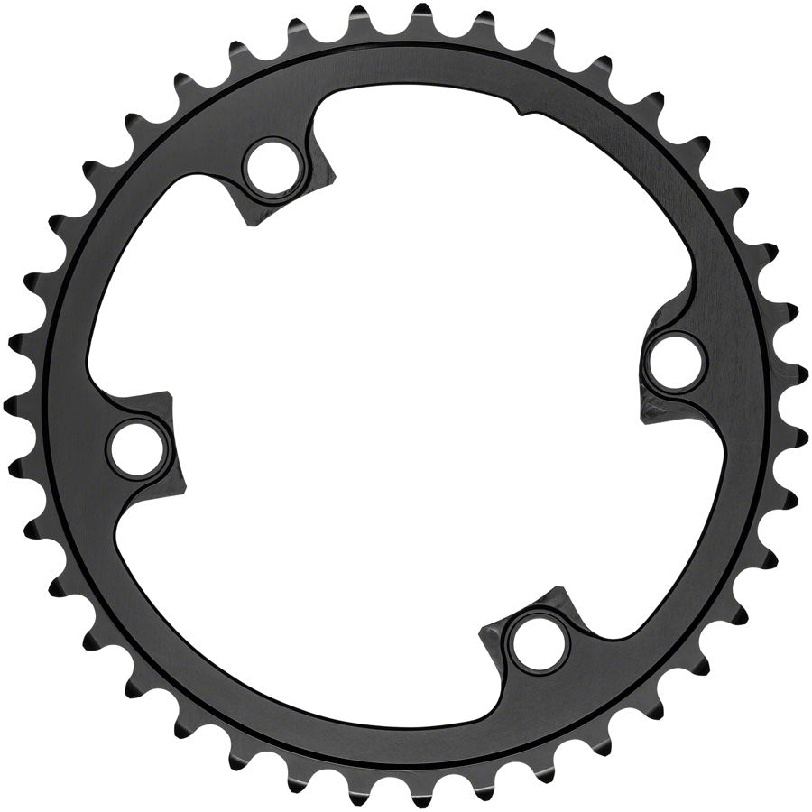 absoluteBLACK Premium Round 110 BCD Road Inner Chainring Shimano Dura-Ace 9100 - 39t 110 Shimano Asymmetric BCD 4-Bolt BLK Chainrings Absolute Black