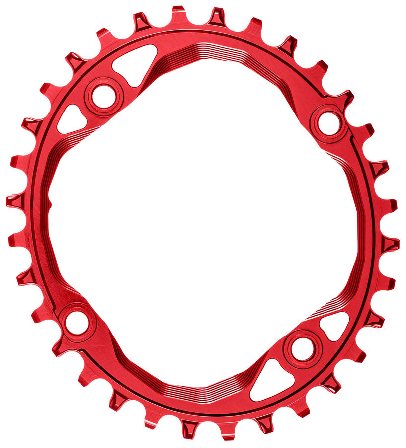absoluteBLACK Oval 104 BCD Chainring - 32t 104 BCD 4-Bolt Narrow-Wide Red Chainrings Absolute Black