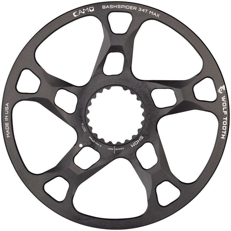 Wolf Tooth CAMO BashSpider for Shimano - M5 Boost 52mm Chainline 3mm Offset Crank Spider Wolf Tooth