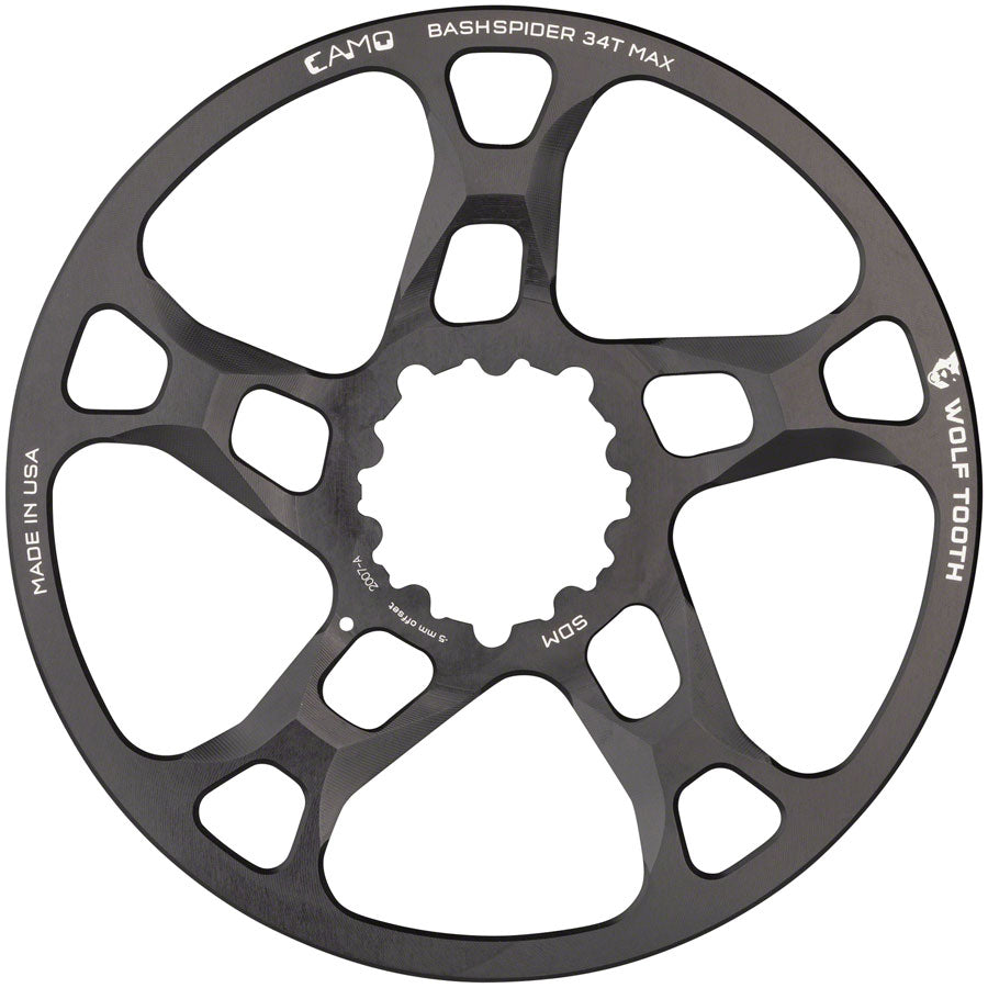 Wolf Tooth CAMO BashSpider for SRAM - M5 Boost 52mm Chainline 3mm Offset Crank Spider Wolf Tooth