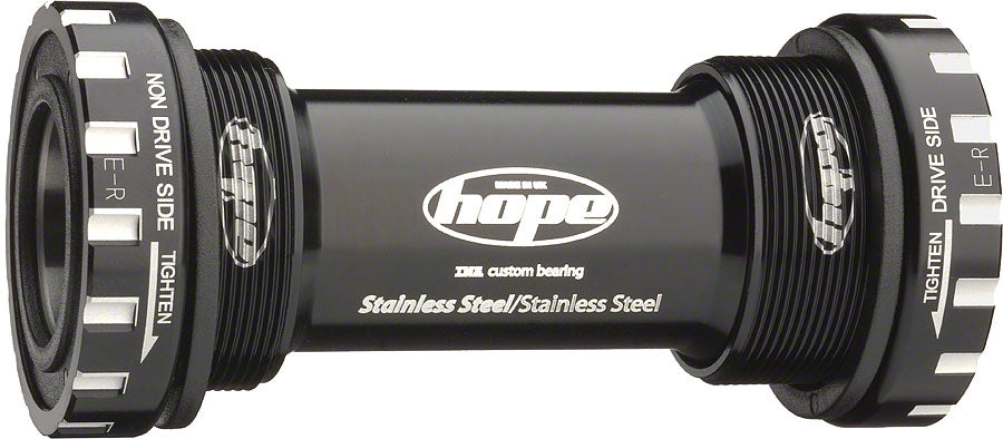 Hope BSA Threaded Bottom Bracket - 68/73 For 24mm Spindle Stainless Black Bottom Brackets Hope