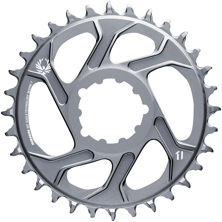SRAM X-Sync 2 Eagle Direct Mount Chainring - 30 Tooth 3mm Boost Offset 12-Speed Polar Grey Chainrings SRAM
