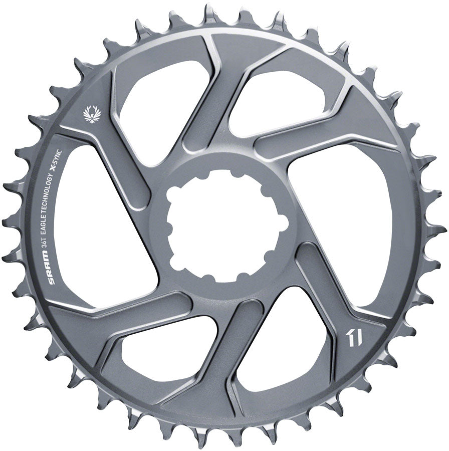 SRAM 36T X-Sync 2 Direct Mount Eagle Chainring 3mm Boost Offset Polar Gray Chainrings SRAM