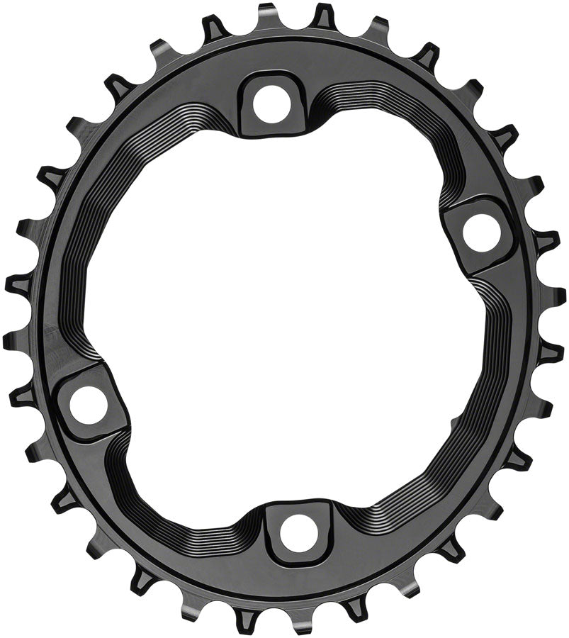 absoluteBLACK Oval 96 BCD Chainring - 30t 96 Shimano Asymmetric BCD 4-Bolt Requires Hyperglide+ Chain BLK Chainrings Absolute Black