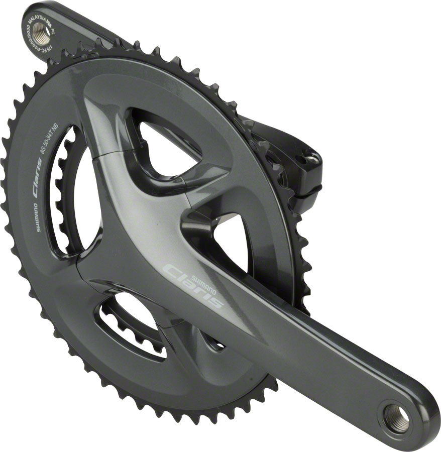Shimano Claris FC-R2000 Crankset - 175mm 8-Speed 50/34t 110 BCD Hollowtech II Spindle Interface BLK Cranksets and Arms Shimano