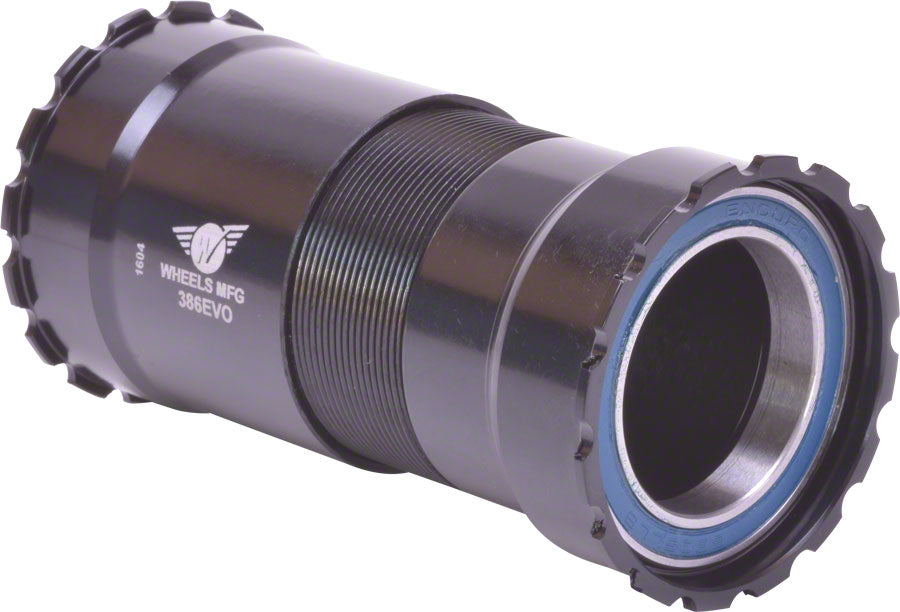 Wheels Manufacturing 386 EVO Bottom Bracket with ABEC-3 Bearings Black Cups Bottom Brackets Wheels Manufacturing