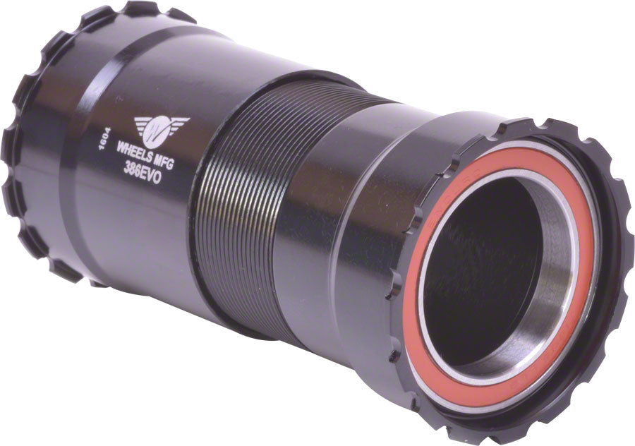 Wheels Manufacturing 386 EVO Bottom Bracket Angular Contact Bearings BLK Cups Bottom Brackets Wheels Manufacturing