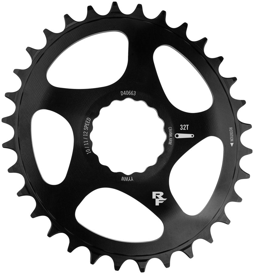RaceFace Narrow Wide Oval Chainring: Direct Mount CINCH 28t Black Chainrings Race Face