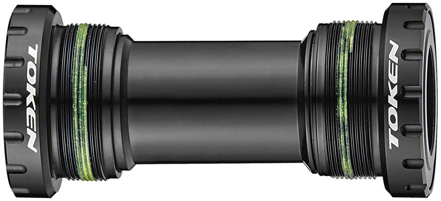 Token TK877ITA Threaded Bottom Bracket - Italian Shimano HollowTech II Black Bottom Brackets Token