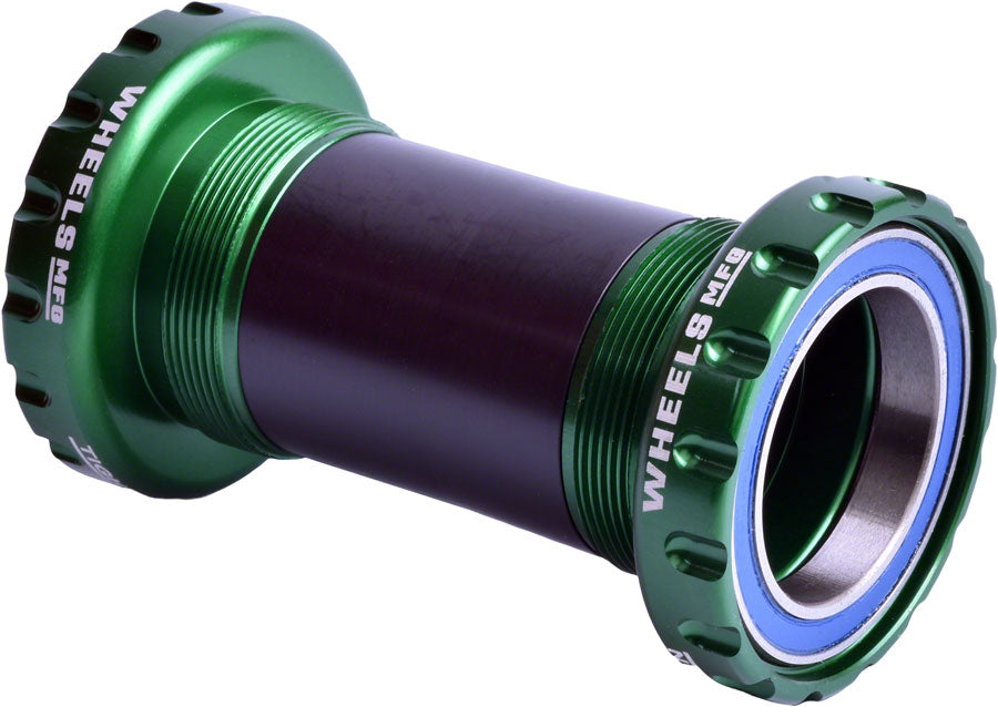 Wheels Manufacturing BSA Bottom Bracket - DUB Spindle ABEC 3 Green Bottom Brackets Wheels Manufacturing