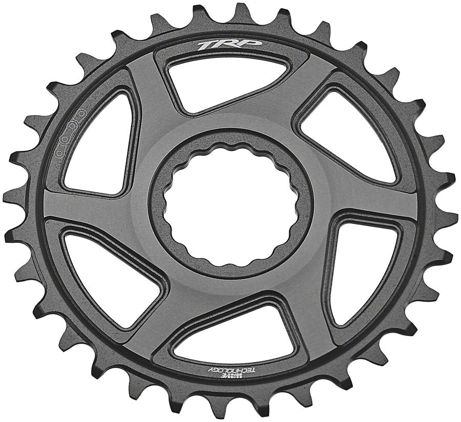TRP CR-M9050 Boost Direct Mount Chainring - 30t 12-Speed CINCH Mount 3mm Offset 7075-T6 Aluminum Sandblasted BLK/Space Gray Chainrings TRP