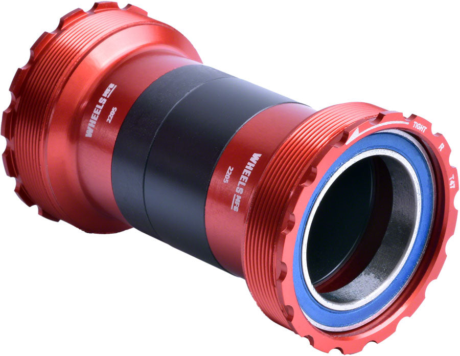 Wheels Manufacturing T47 Inboard Bottom Bracket - For 30mm Spindle ABEC-3 Bearings Fits Frames 68mm-132mm BB Shells Red Bottom Brackets Wheels Manufacturing