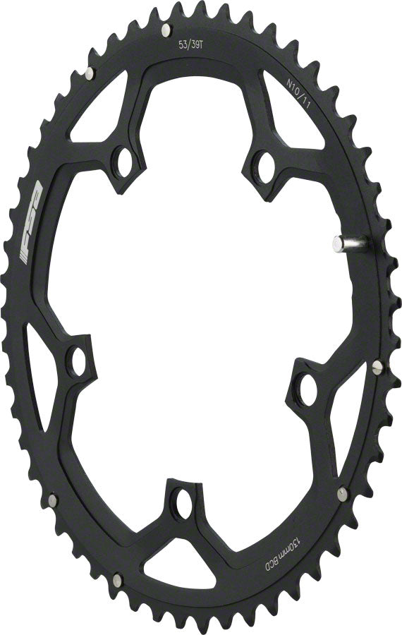 Full Speed Ahead Pro Road Chainring - 53t 130 BCD Aluminum N11 Black Chainrings FSA
