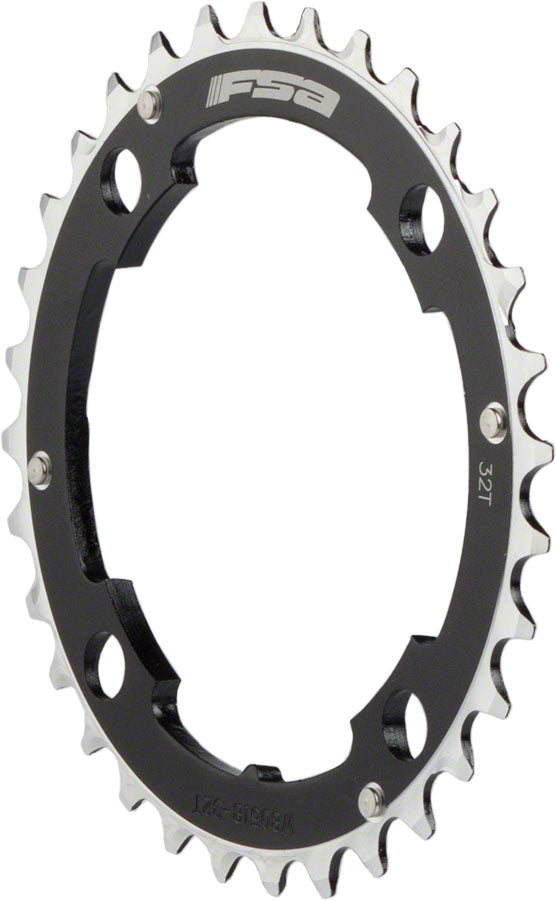 Full Speed Ahead MTB Pro Double Chainring - 38t 104 BCD 4-Bolt Aluminum D10 BLK Chainrings FSA