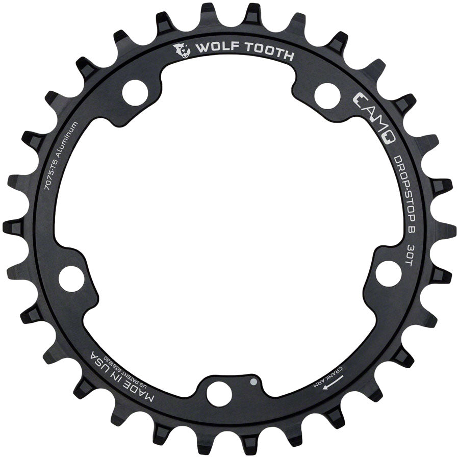 Wolf Tooth CAMO Aluminum Chainring - 28t Wolf Tooth CAMO Mount Drop-Stop B BLK Chainrings Wolf Tooth