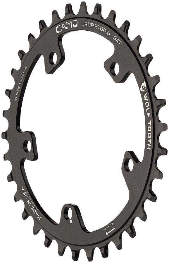 Wolf Tooth CAMO Aluminum Chainring - 32t Wolf Tooth CAMO Mount Drop-Stop B BLK Chainrings Wolf Tooth