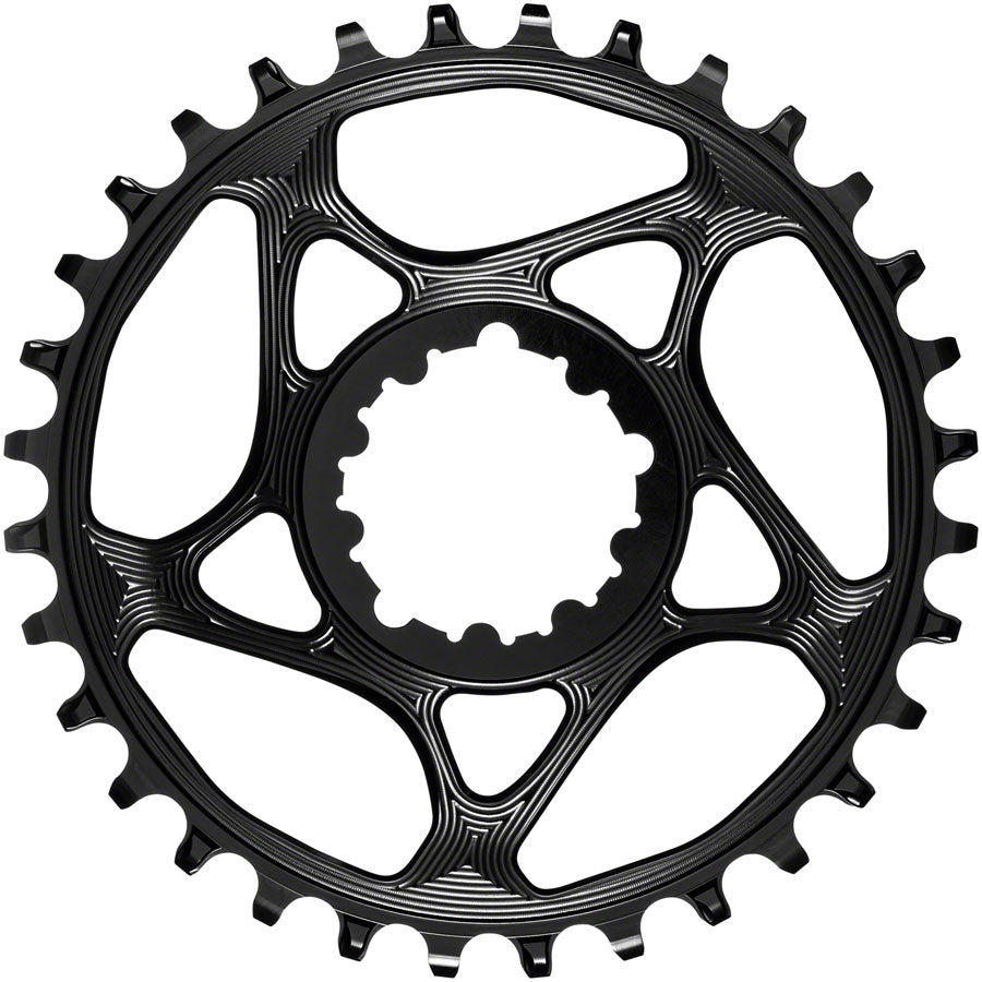 absoluteBLACK Round Narrow-Wide Direct Mount Chainring - 32t SRAM 3-Bolt Direct Mount 3mm Offset BLK Chainrings Absolute Black