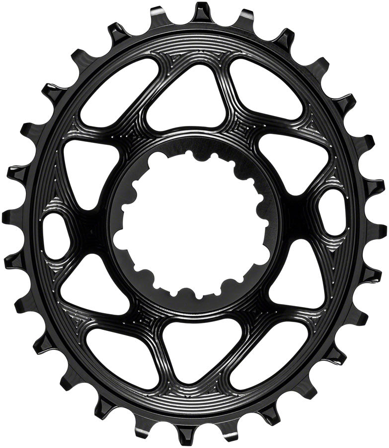 absoluteBLACK Oval Narrow-Wide Direct Mount Chainring - 30t SRAM 3-Bolt Direct Mount 3mm Offset BLK Chainrings Absolute Black