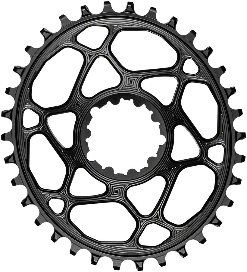 absoluteBLACK Oval Narrow-Wide Direct Mount Chainring - 36t SRAM 3-Bolt Direct Mount 3mm Offset BLK Chainrings Absolute Black