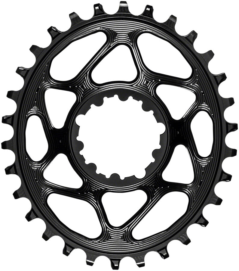 absoluteBLACK Oval Narrow-Wide Direct Mount Chainring - 30t SRAM 3-Bolt Direct Mount 6mm Offset BLK Chainrings Absolute Black