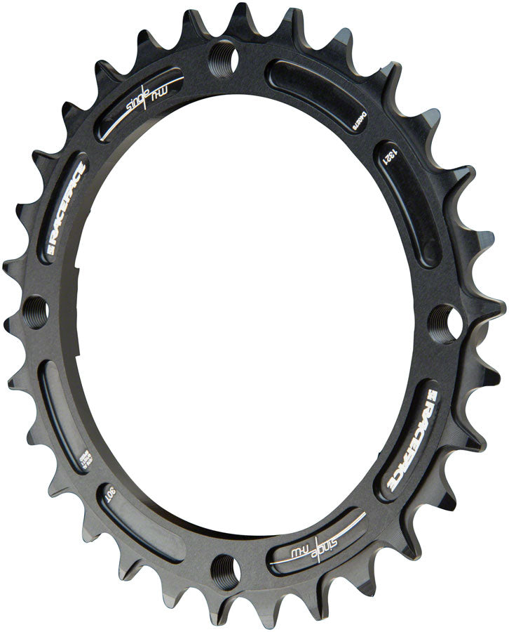 RaceFace Narrow Wide Chainring: 104mm BCD 30t Black Chainrings Race Face