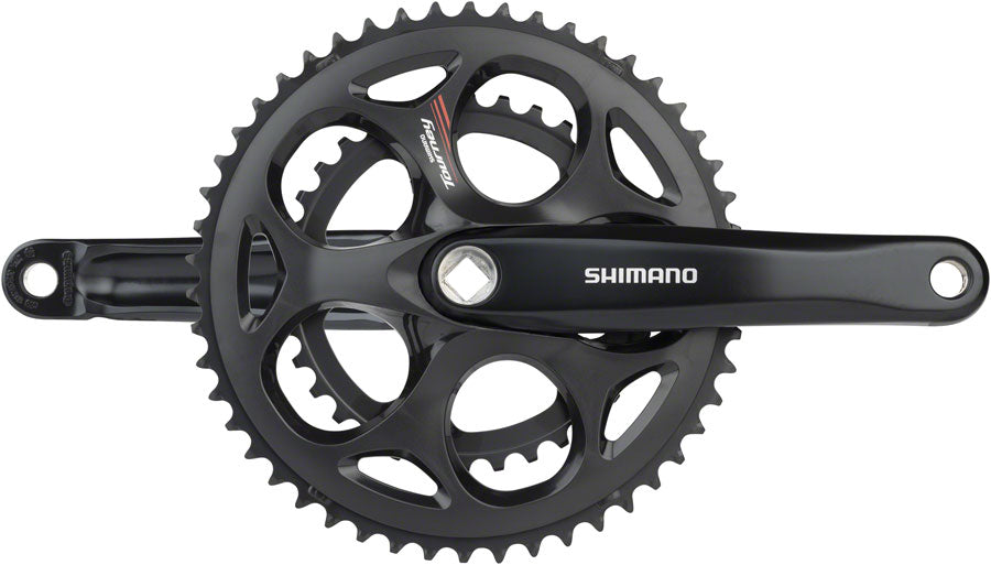 Shimano Tourney FC-A070 Crankset - 170mm 7/8-Speed 50/34t Riveted Square Taper JIS Spindle Interface BLK Cranksets and Arms Shimano