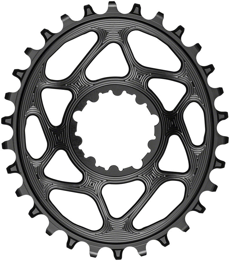 absoluteBLACK Oval Direct Mount Chainring - 30t SRAM 3-Bolt Direct Mount 3mm Offset Requires Hyperglide+ Chain BLK Chainrings Absolute Black