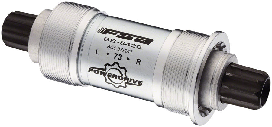 FSA FSA Speed Ahead 8420ST Power Drive Bottom Bracket - English 73x118mm FSA Power Drive Spindle Silver Bottom Brackets FSA