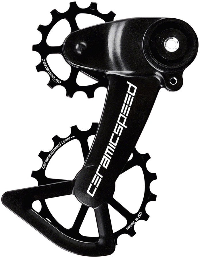 CeramicSpeed OSPW X Pulley Wheel System SRAM Eagle AXS - Alloy Pulley Carbon Cage BLK Cage Assembly CeramicSpeed