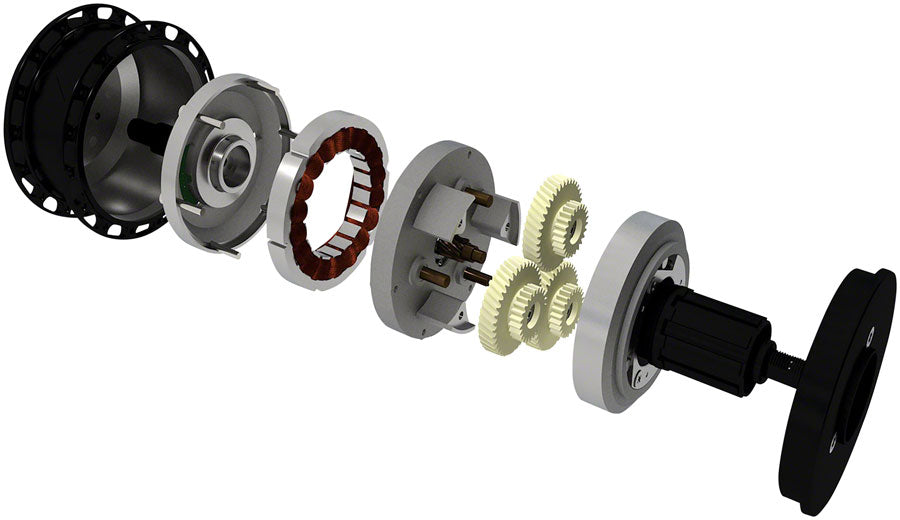 MAHLE Smartbike Systems X35 Ebike Hub Motor - Class 1 20mph 90 deg axle BLK Ebike Hub Drive Systems Mahle