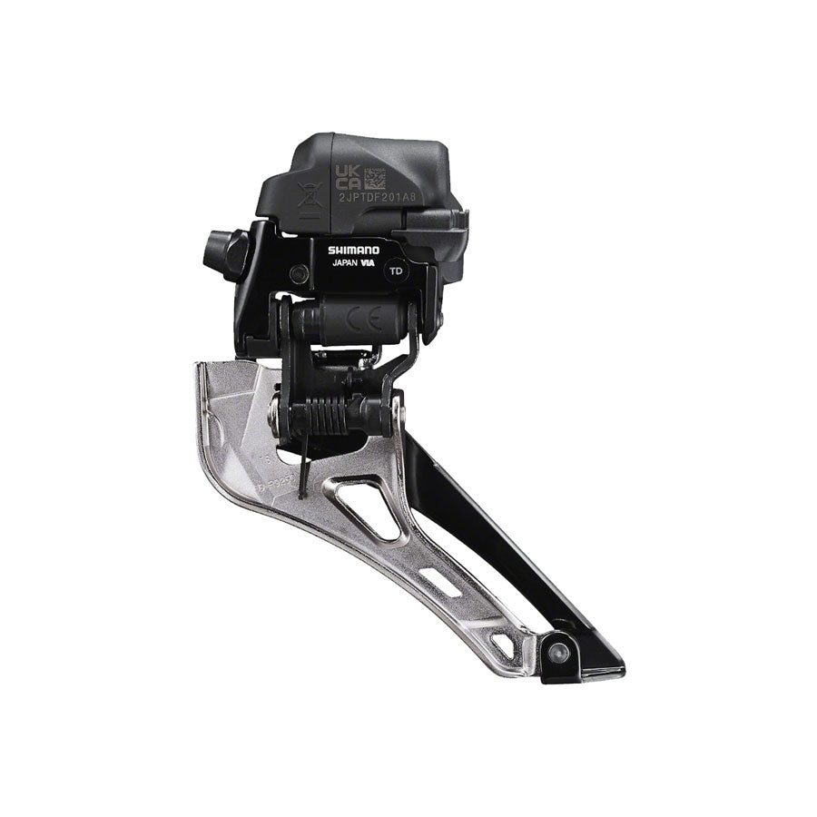 Shimano Dura-Ace FD-R9250 Di2 Front Derailleur - 2x12-Speed Braze-on Down Swing For 50-55t Max BLK/Silver Front Derailleurs and Parts Shimano
