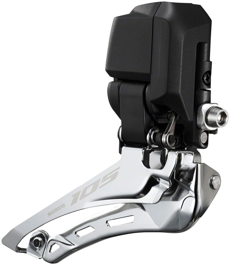 Shimano 105 FD-R7150 Di2 Front Derailleur - 2x For 2x12-Speed Braze-On Down-Swing BLK Front Derailleurs and Parts Shimano