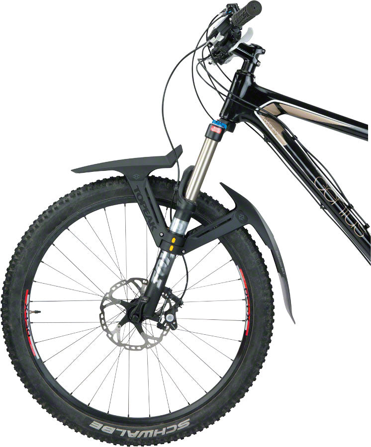 Topeak Defender XC1 2-piece Front Fender Black Clip-On Fender Topeak